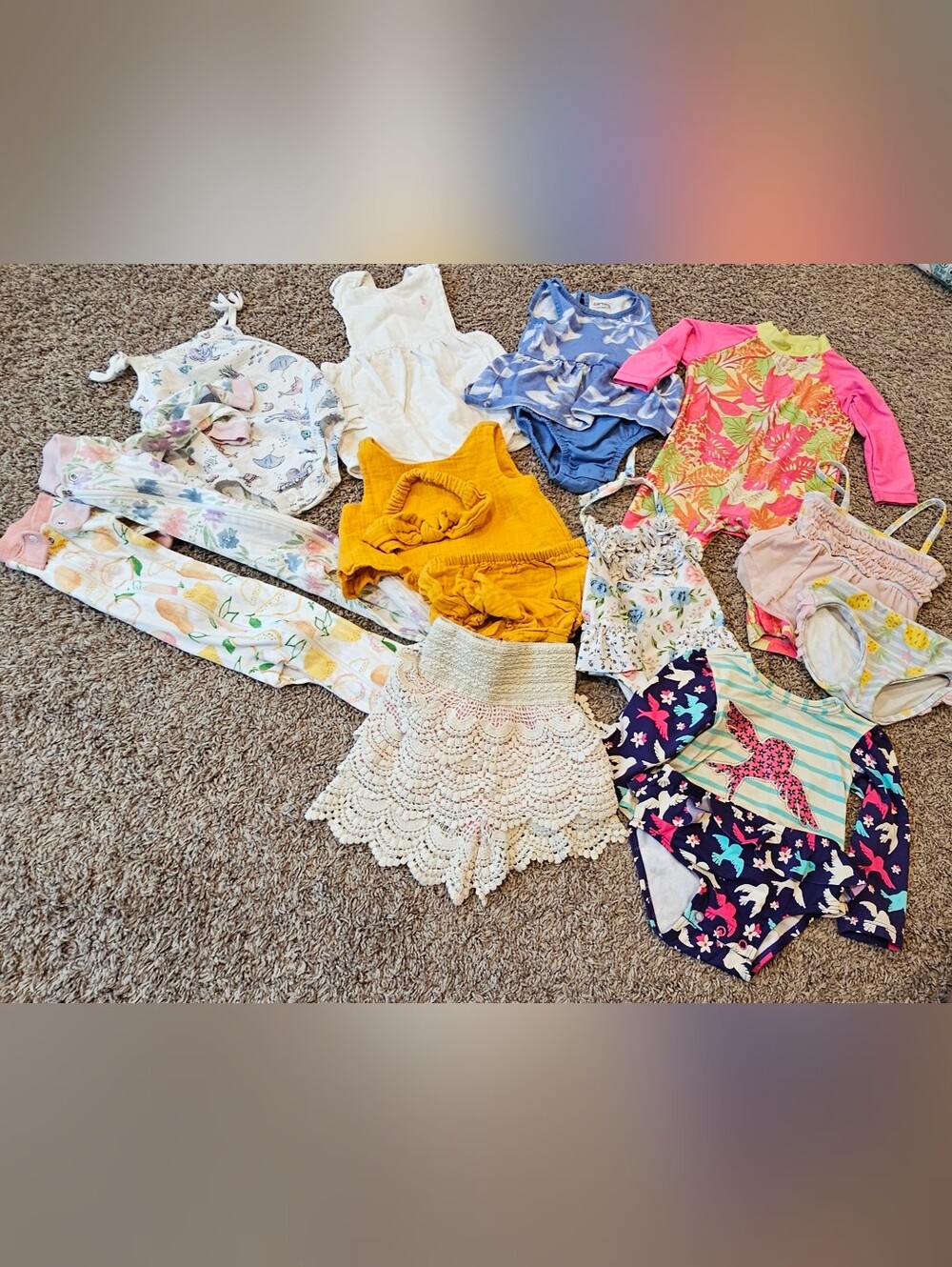 Baby girl summer clothes bundle